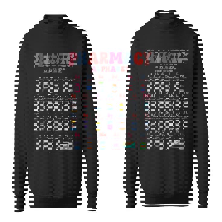 薬局 アルファベット 薬剤師 技術者 薬 看護師 ピル スウェットシャツ