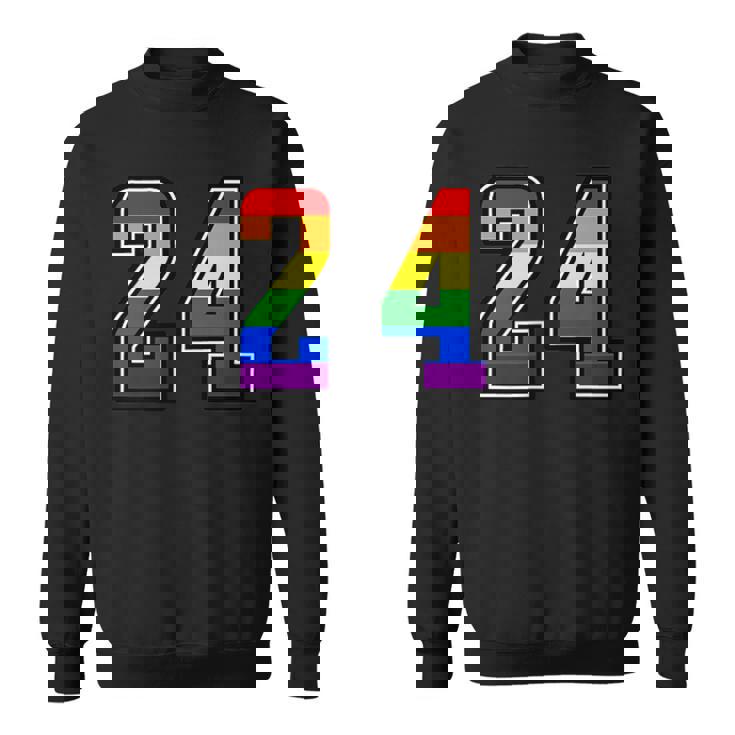 虹 24チーム短期大学スポーツレインボーカラー番号制ユニフォーム スウェットシャツ