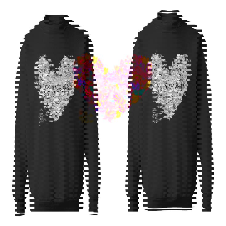 蝶 ハート かわいい 庭 スウェットシャツ