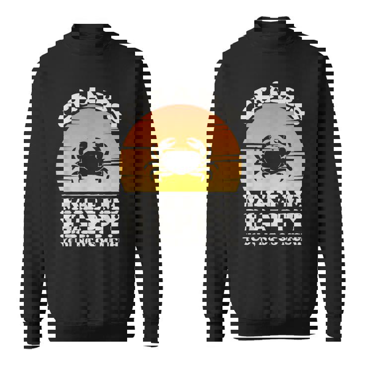 蟹は私を幸せにする カニ服 カニ スウェットシャツ