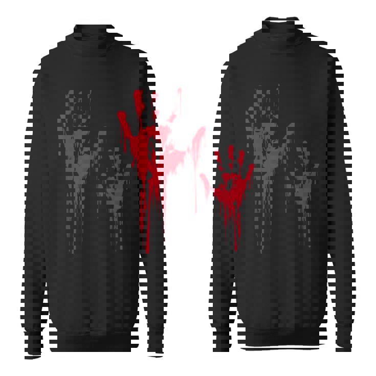 血のスプラッターハロウィーンのゾンビの犠牲者 スウェットシャツ