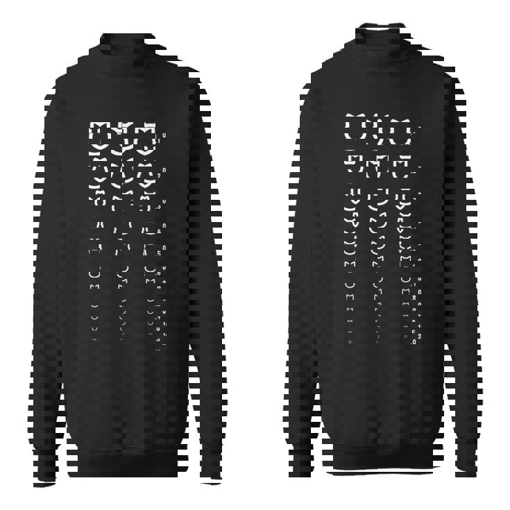 視力検査 猫 ネコの飼い主 ねこの飼い主 おもしろ 愛猫家 猫の飼い主 ネコ好き ネコ 猫好き ネコ好き 長袖tシャツ スウェットシャツ