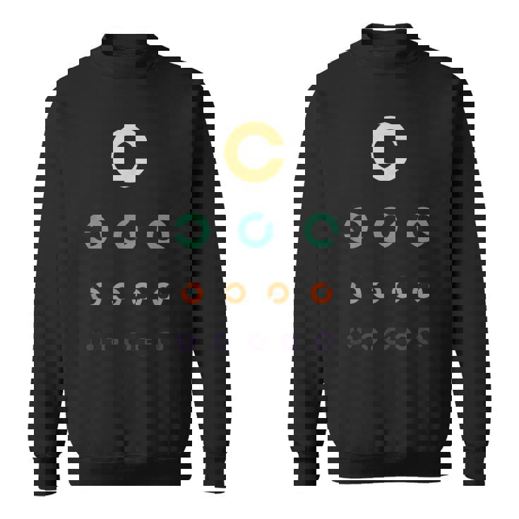 視力検査眼鏡屋面白いレトロヴィンテージ スウェットシャツ