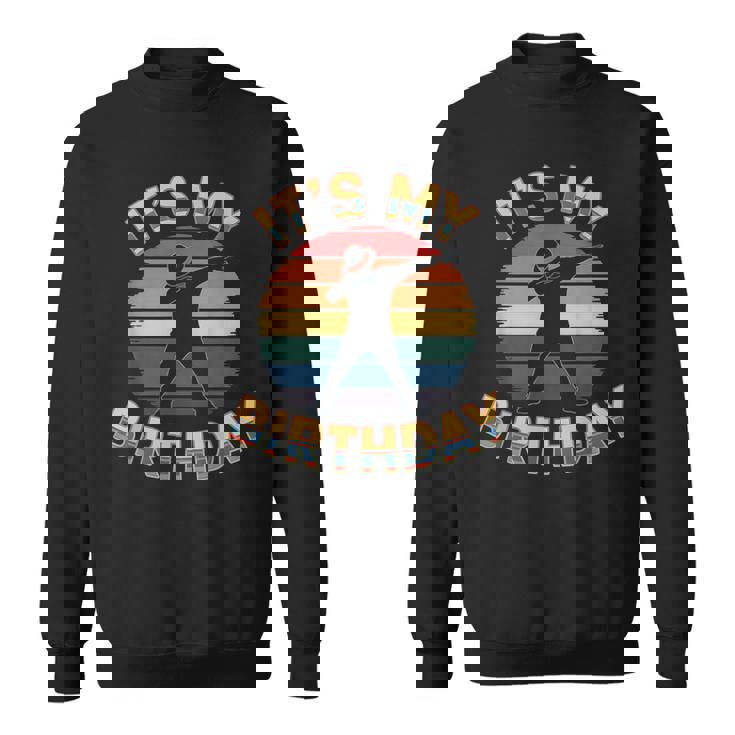 誕生日 男の子 衣装 ヴィンテージ It's My Birthday Dabbingunset スウェットシャツ