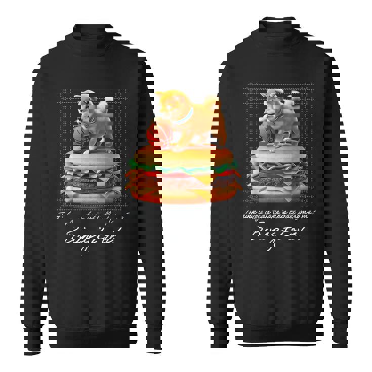 豆しば バスケットボール 豆柴 可愛い おしゃれ 面白い 動物 スポーツ 英字 ハンバーガー 犬 日本犬 柴犬 スウェットシャツ