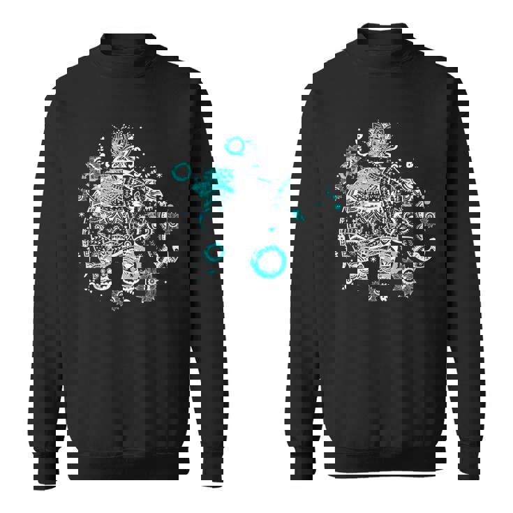 象のギフト タイアート 幸運のタイ ビンテージグラフィック スウェットシャツ