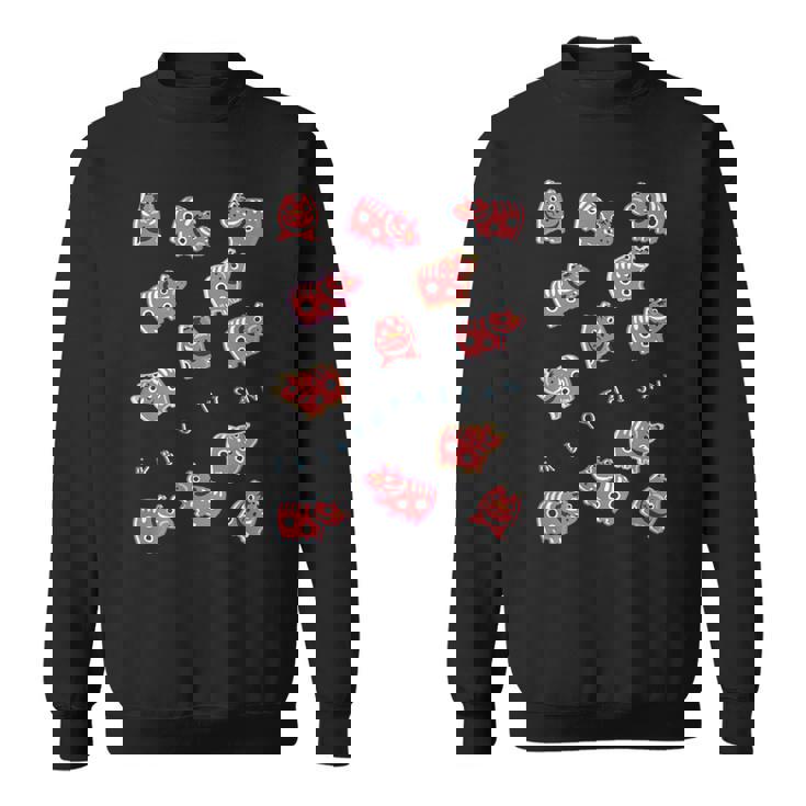 赤べこべこべこ 赤べこ 疫病退散 福島 会津 郷土玩具 民芸品 縁起物 可愛い カラフル メンズ レディース キッズ スウェットシャツ