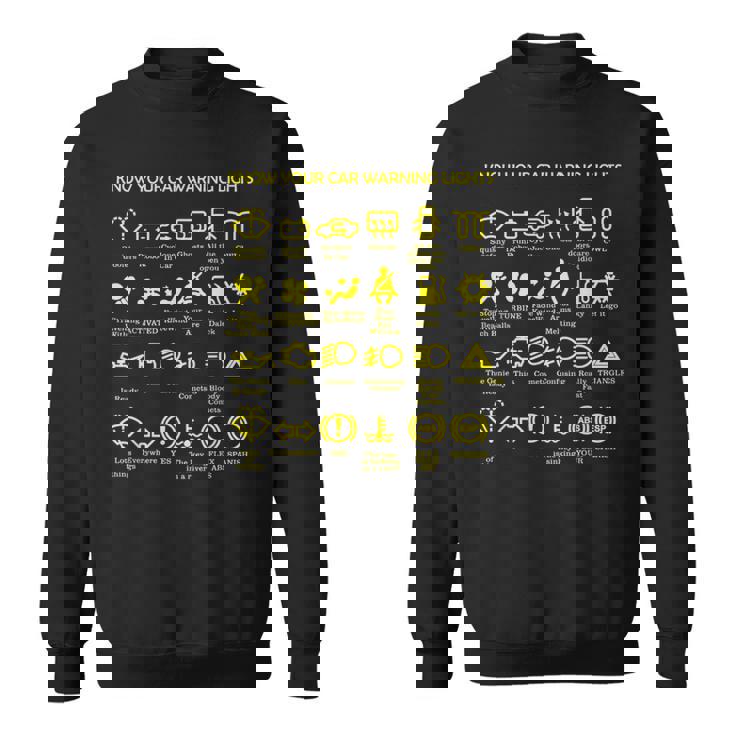 車の警告灯 非常に面白いドライバー スウェットシャツ