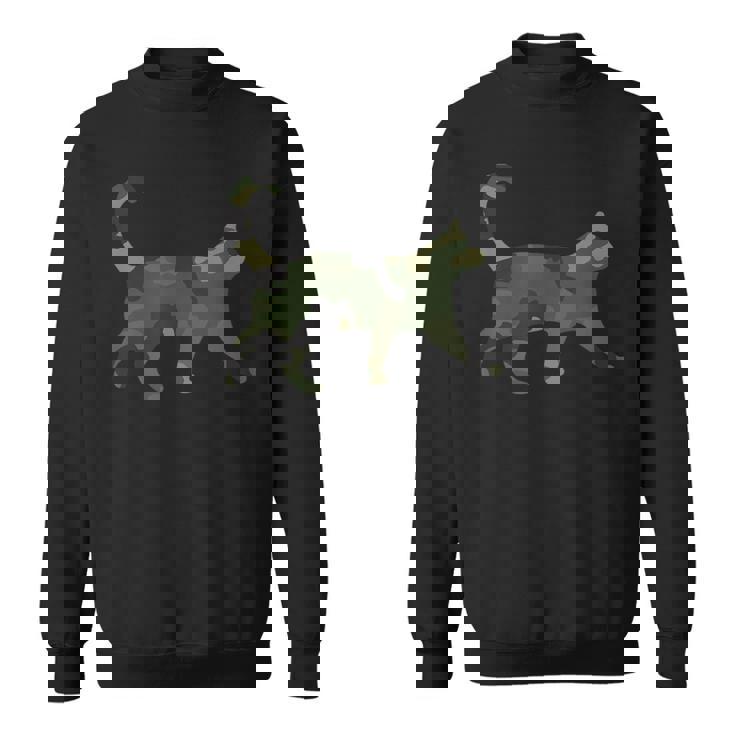 迷彩猫 面白い迷彩柄 アーミーミリタリーカラー 猫 スウェットシャツ