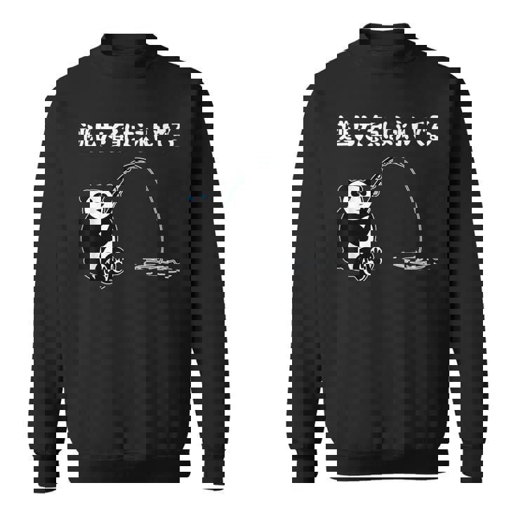 逃した魚は泳いでる ネタ ことわざ 言い間違い 釣り好き ジョーク ギャグ 釣り ツッコミ パンダ おもしろ スウェットシャツ