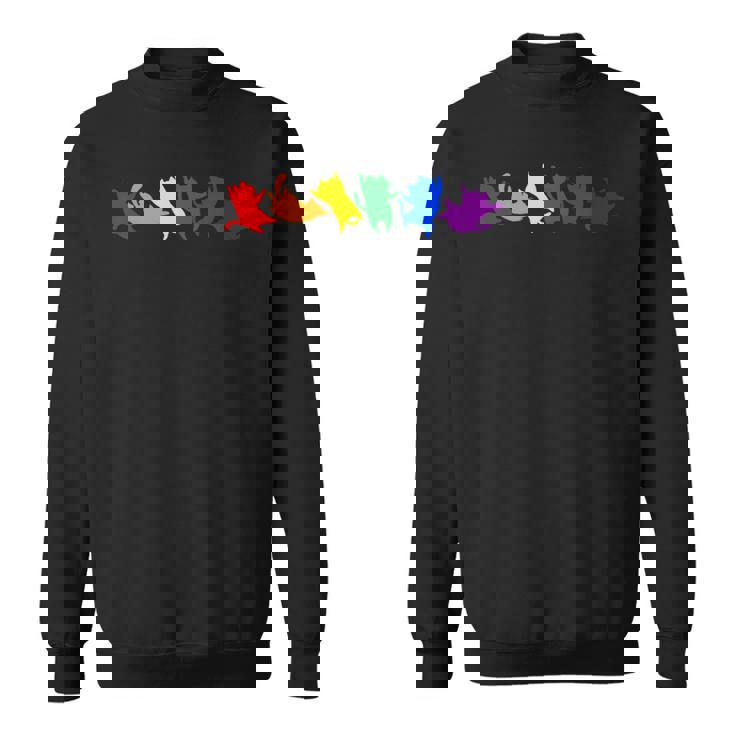遊び好きなレインボーキャット Lgbtq プライド 楽しい スウェットシャツ
