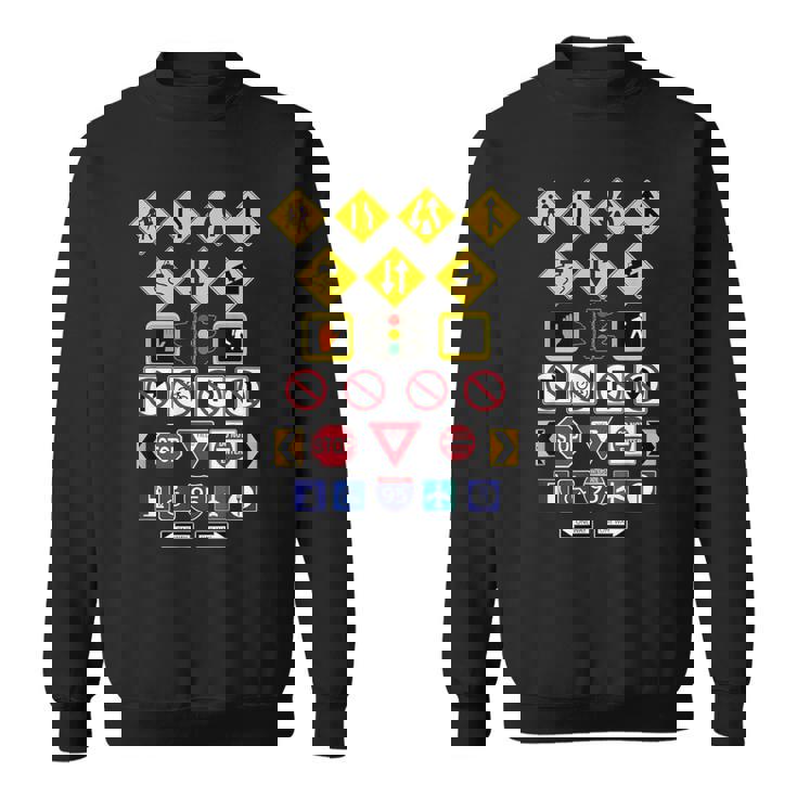 道路標識、警告標識 スウェットシャツ