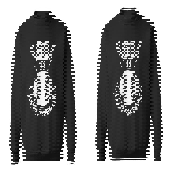 還暦祝い＆野球ファン向けプレゼント ワンポイント ゼッケン60 かっこいい【両面プリント】 スウェットシャツ