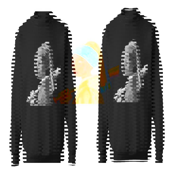 野球 面白いtシャツ フェルメール ベースボール おもしろ 服 ネタ メンズ 野球部 おもしろグッズ 子供 スウェットシャツ