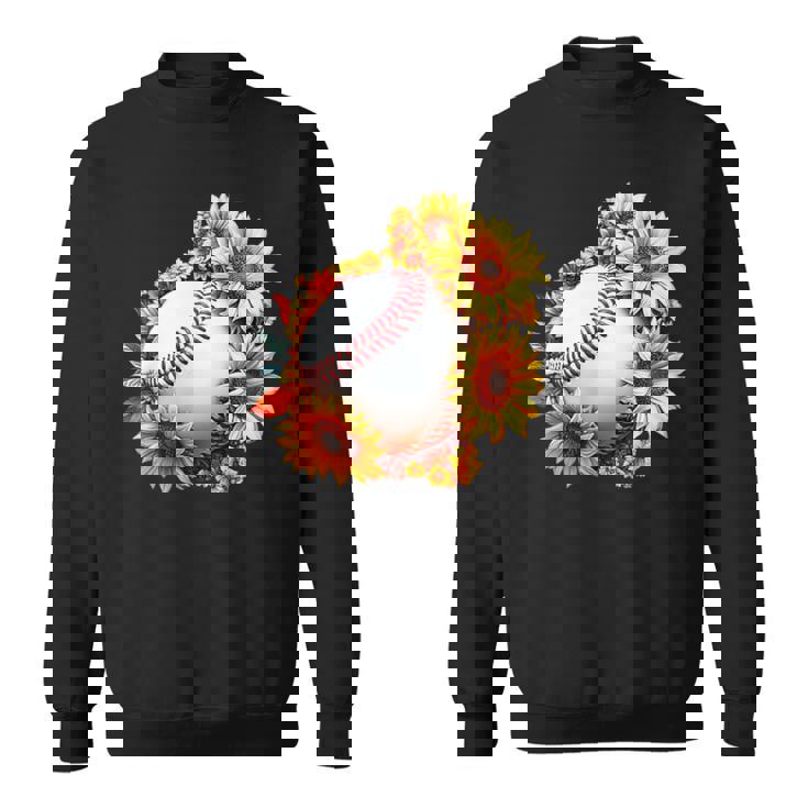野球 面白いtシャツ ベースボール おもしろ ひまわり 花柄 服 ネタ メンズ 野球部 おもしろグッズ 子供 スウェットシャツ