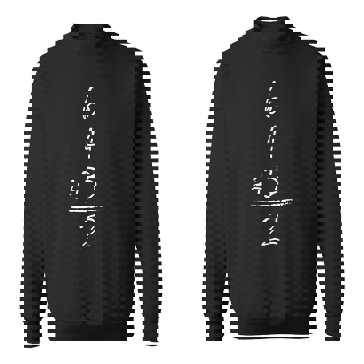 野球にインスパイアされた数学6 4 3 2 ダブルプレイソフトボールゲームtシャツ スウェットシャツ