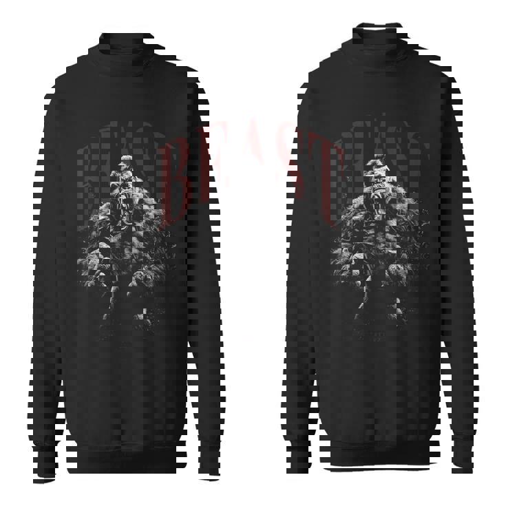 野生の落書きゴリラ王動物猿猿ゴリラ スウェットシャツ