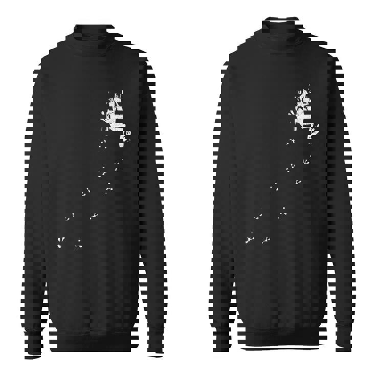 野生動物 足跡 水陸両用 カエル 熱帯雨林 カエル スウェットシャツ