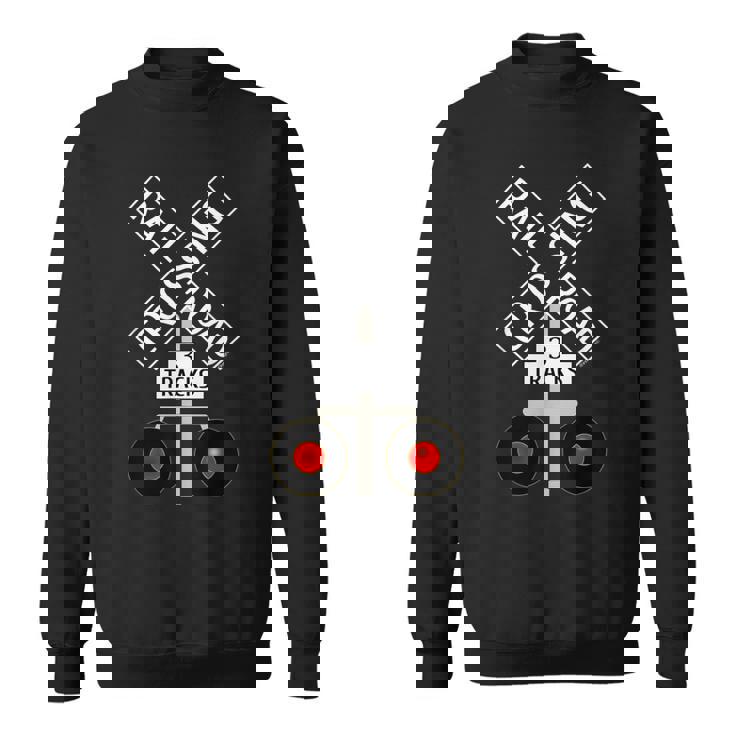 鉄道 踏切 ライト トラック 道路標識 スウェットシャツ