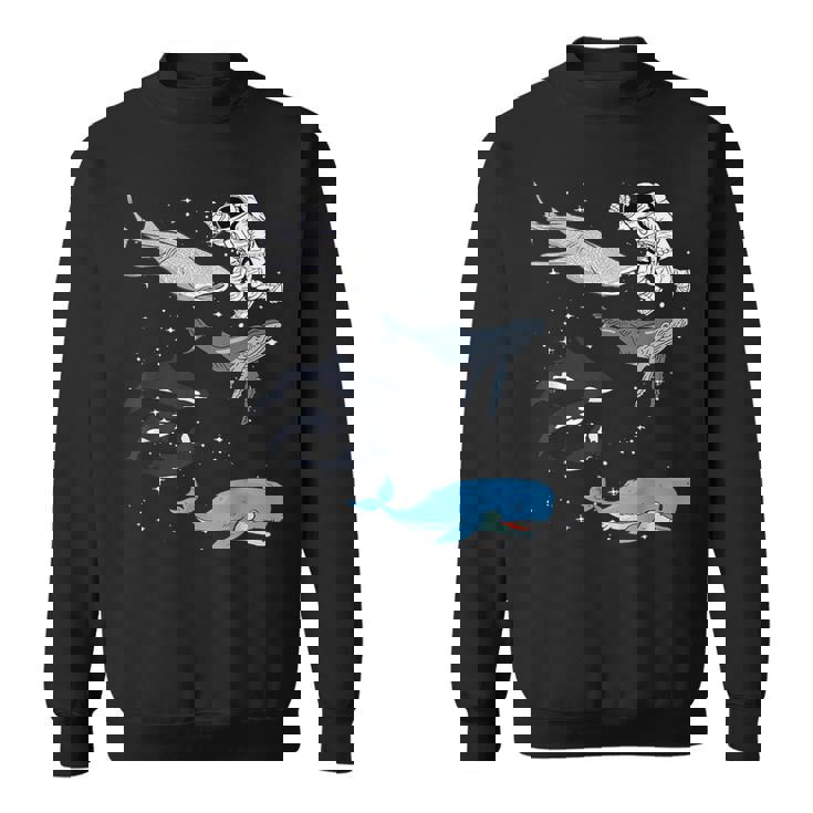 銀河 宇宙 ジンベエザメ シロイルカ ザトウクジラ 海洋 オルカ クジラ スウェットシャツ