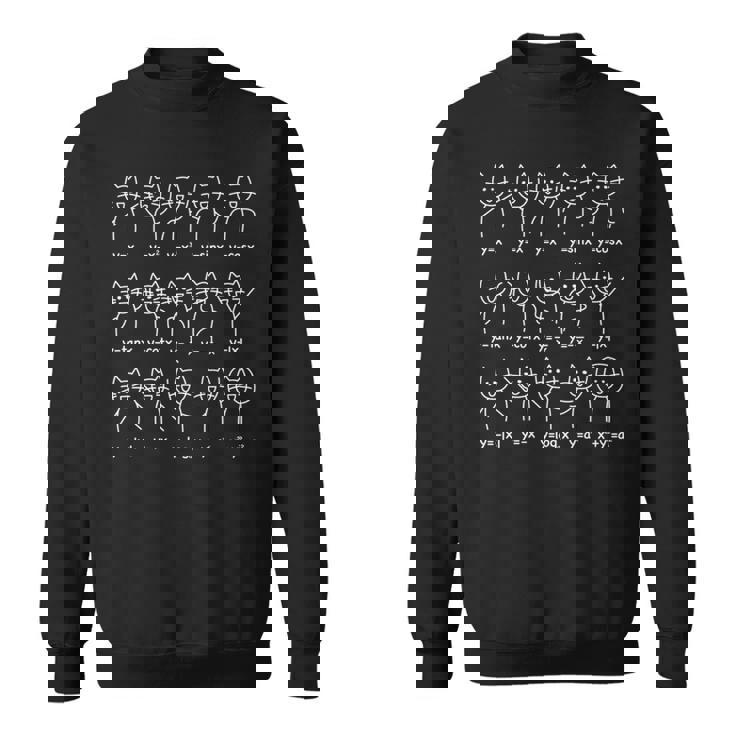 関数グラフ 数式のグラフ 猫 猫好き 一覧 数学好き 猫の飼い主 猫飼い ネコの飼い主 ねこ好き 愛猫家 ネコ好き 数学 長袖tシャツ スウェットシャツ