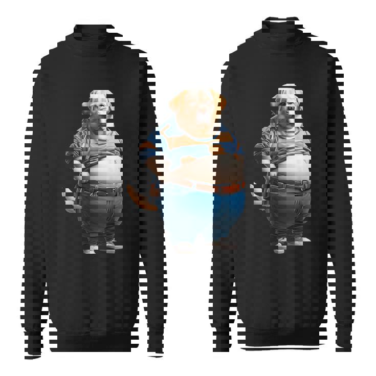 陽気なチャンキーラブラドールレトリバーtシャツ 太った犬愛好家向け スウェットシャツ