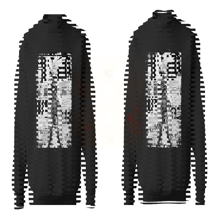 雑誌の表紙ヴィンテージガールバニーコラージュセクシーモデルピンナップ スウェットシャツ