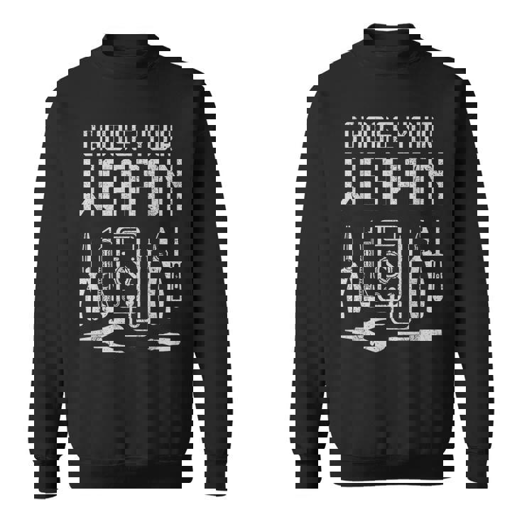 電気工道具 武器を選ぶ スウェットシャツ