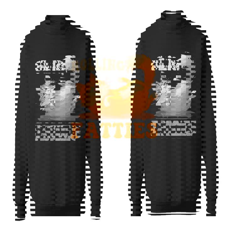 面白い 猫 ローリング ファティ 男女兼用 猫 スウェットシャツ