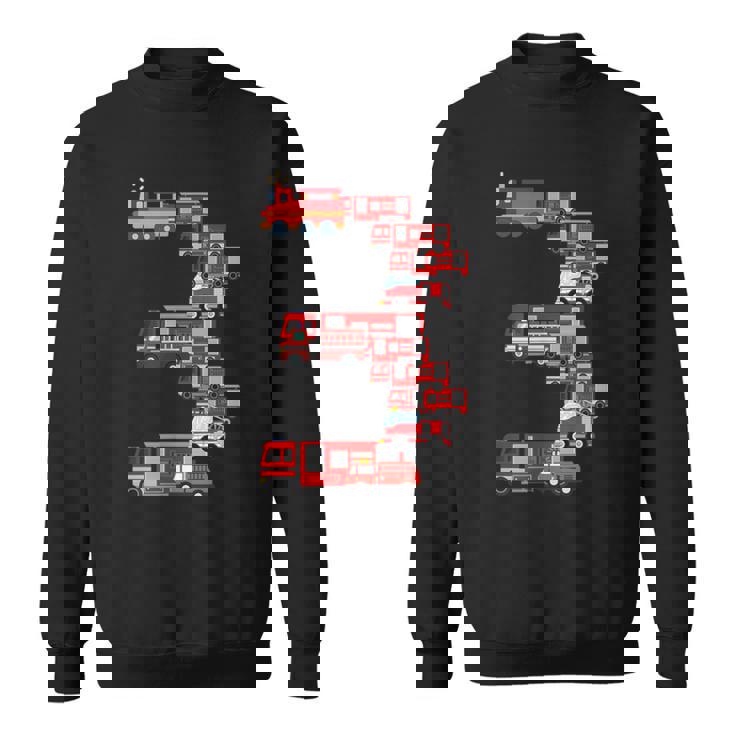 面白い3歳の幼児消防士キッズ消防車3位 スウェットシャツ