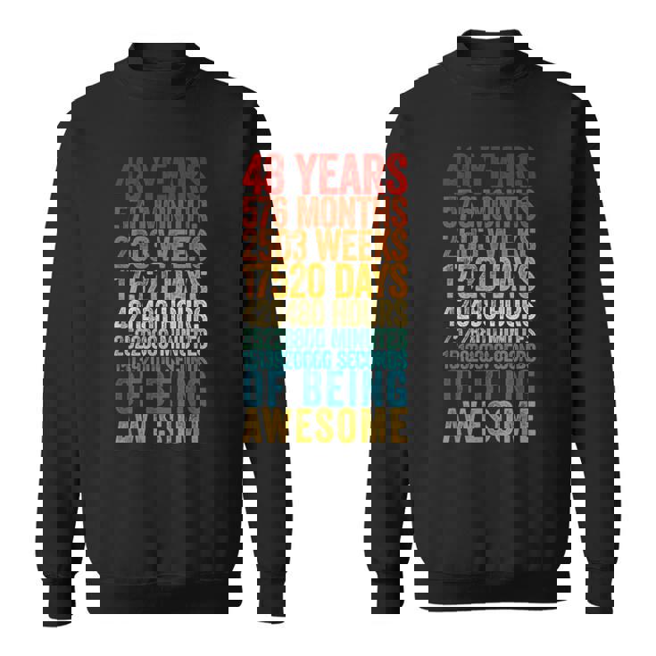 面白い48歳の誕生日シャツ オールドメーター 面白い48歳ギフト スウェットシャツ