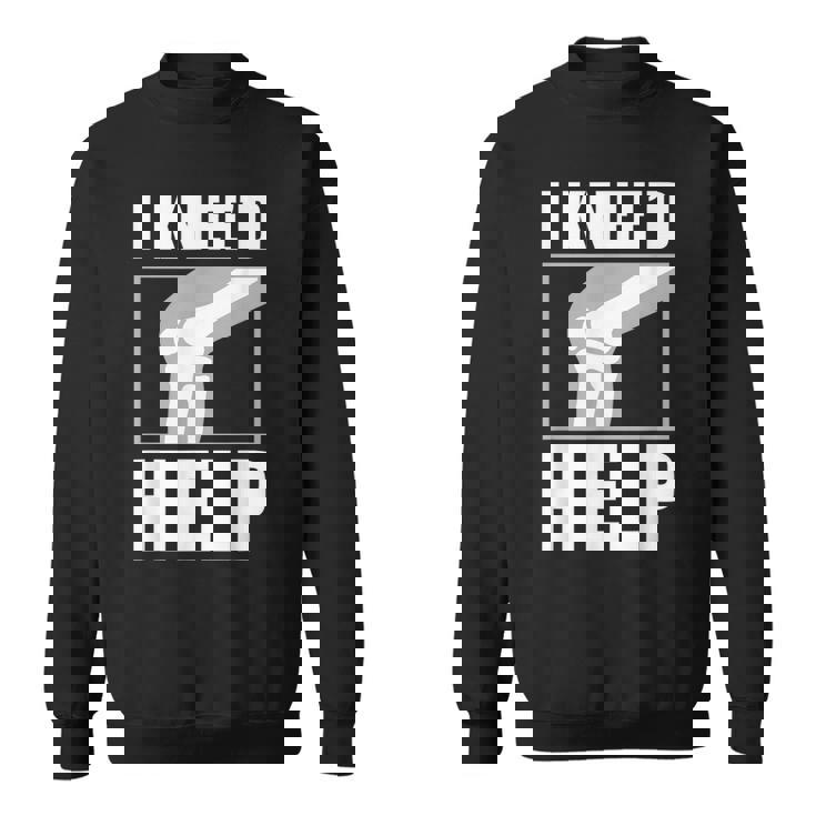 面白いacl膝手術 I Kneed Help 膝半月板ギフト スウェットシャツ