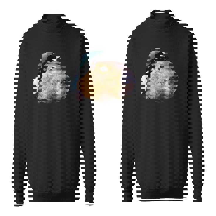 面白いtシャツ カピバラ メンズ げっ歯類 グッズ かわいい おもしろ 面白い 服 ネタ 動物 スウェットシャツ