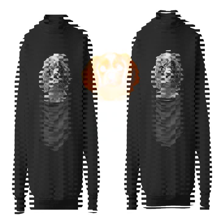 面白いtシャツ キャバリア ポケット イヌ わんこ メンズ 犬好き グッズ おもしろ 面白い 服 ネタ スウェットシャツ