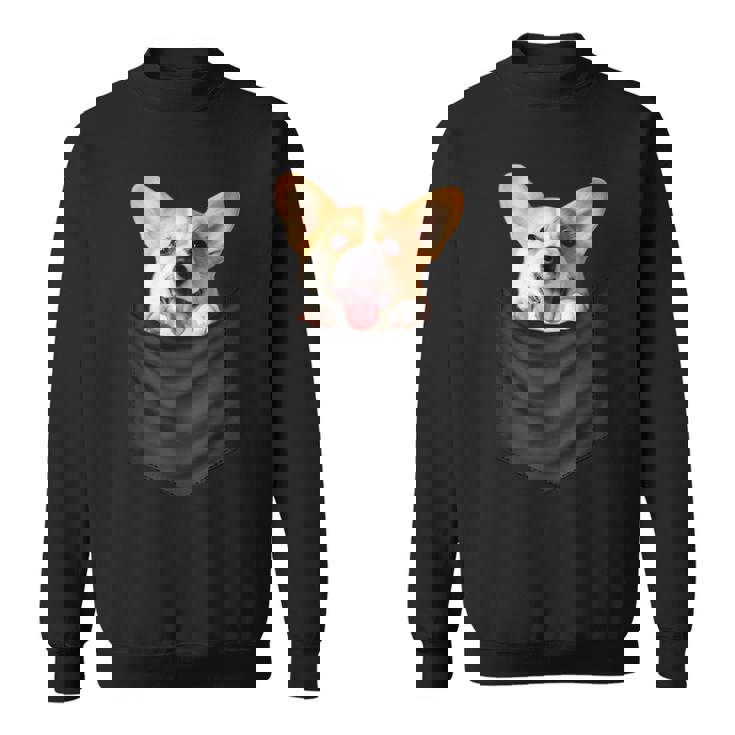 面白いtシャツ コーギー ポケット イヌ わんこ メンズ 犬好き グッズ おもしろ 面白い 服 ネタ スウェットシャツ