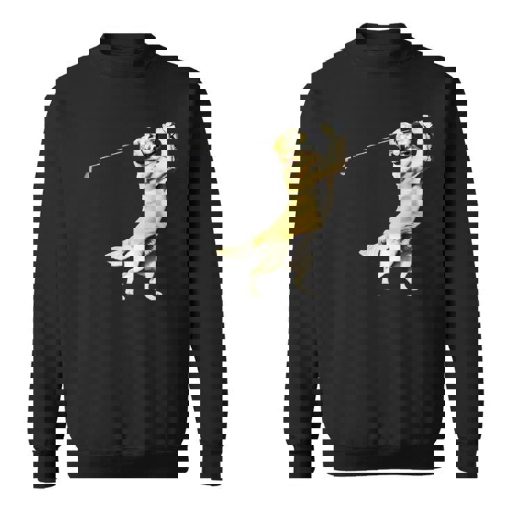 面白いtシャツ ゴールデンレトリバー ゴルフ イヌ メンズ グッズ かわいい おもしろ 面白い 服 ネタ スウェットシャツ