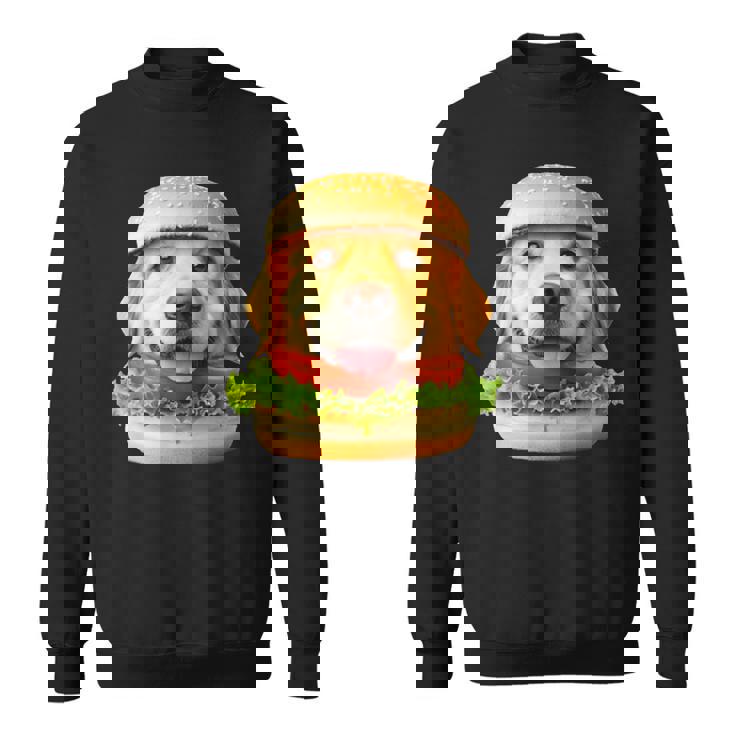 面白いtシャツ ゴールデンレトリバー 犬 ハンバーガー メンズ グッズ かわいい おもしろ 面白い 服 ネタ スウェットシャツ