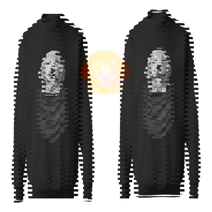 面白いtシャツ ゴールデンレトリバー 胸 ポケット イヌ メンズ 犬 グッズ おもしろ 面白い 服 ネタ スウェットシャツ