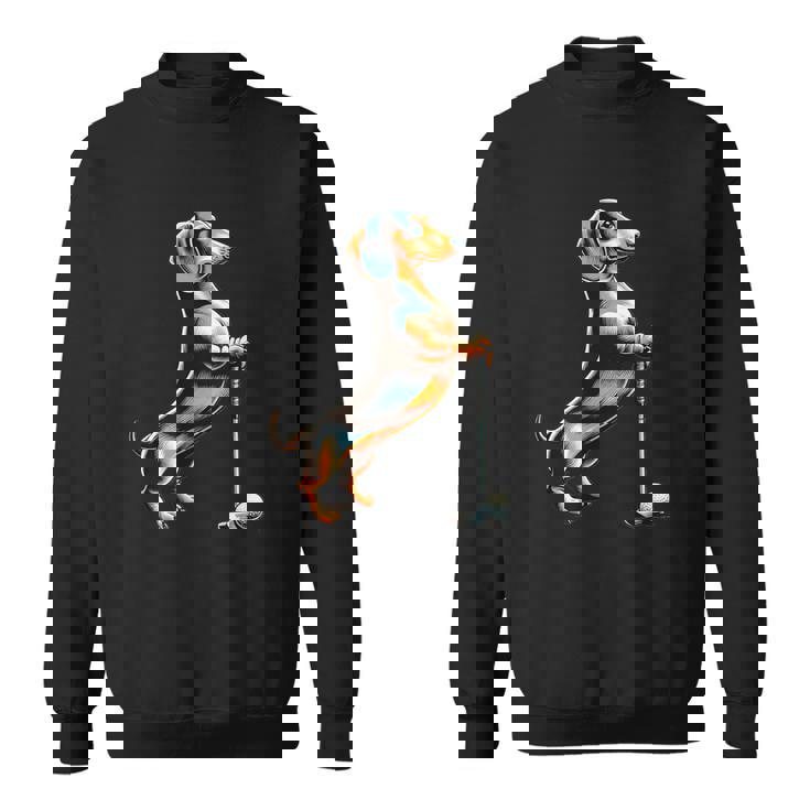 面白いtシャツ ダックスフンド ゴルフ イヌ メンズ 犬好き グッズ かわいい おもしろ 面白い 服 ネタ スウェットシャツ