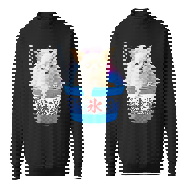 面白いtシャツ チワワ かき氷 イヌ メンズ 犬好き グッズ かわいい おもしろ 面白い 服 ネタ 夏 スウェットシャツ