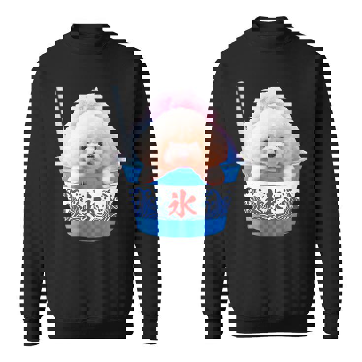 面白いtシャツ トイプードル かき氷 イヌ わんこ メンズ 犬好き グッズ おもしろ 面白い 服 ネタ 夏 スウェットシャツ