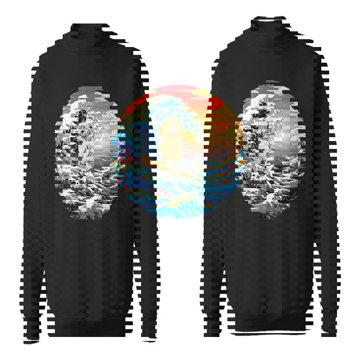 面白いtシャツ トイプードル イヌ メンズ 犬好き グッズ かわいい おもしろ 面白い 服 ネタ サーフィン スウェットシャツ