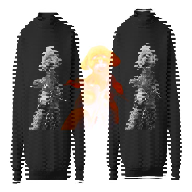 面白いtシャツ トイプードル バイク イヌ メンズ 犬好き グッズ かわいい おもしろ 面白い 服 ネタ スウェットシャツ