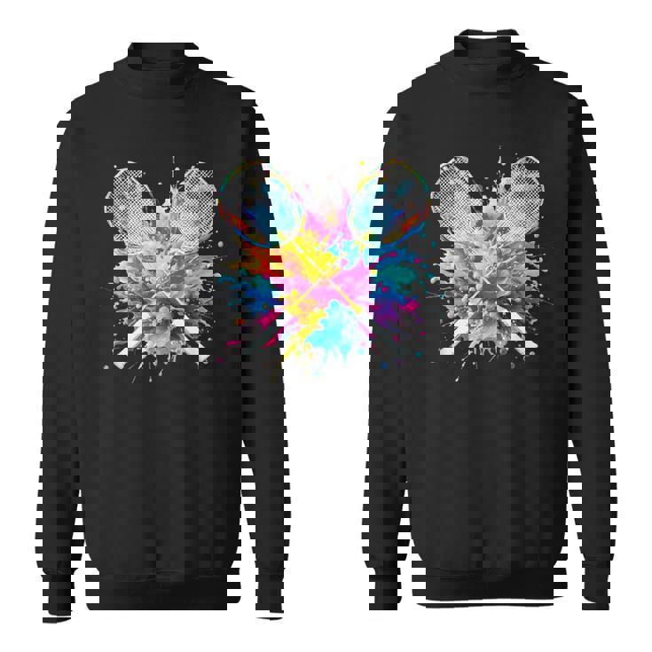 面白いtシャツ バドミントン おもしろ カラフル 服 ネタ メンズ テニス部 おもしろグッズ 大人 子供 スウェットシャツ