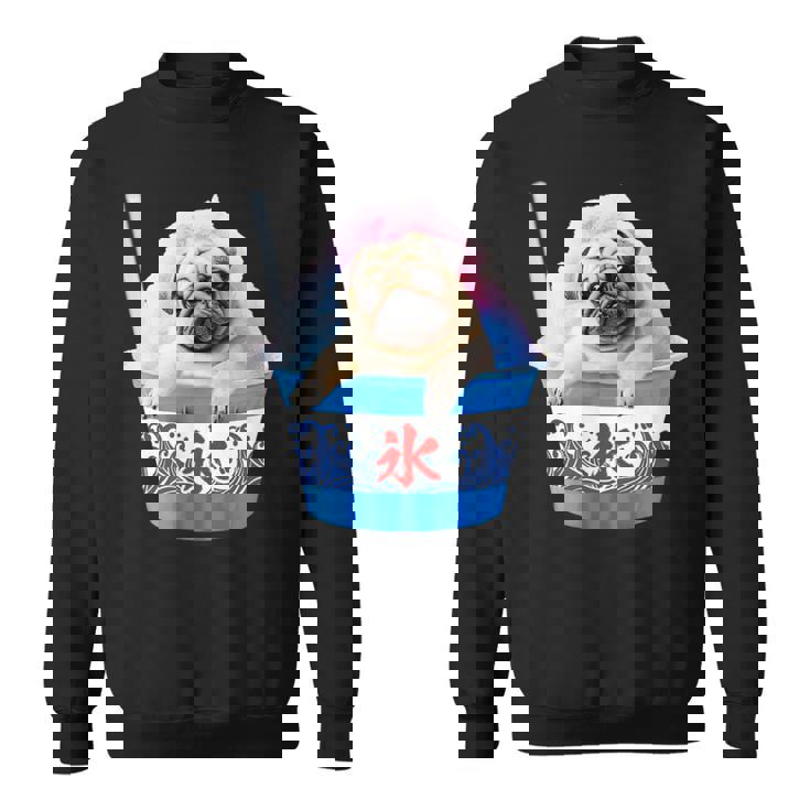 面白いtシャツ パグ かき氷 イヌ メンズ 犬好き グッズ かわいい おもしろ 面白い 服 ネタ 夏 スウェットシャツ