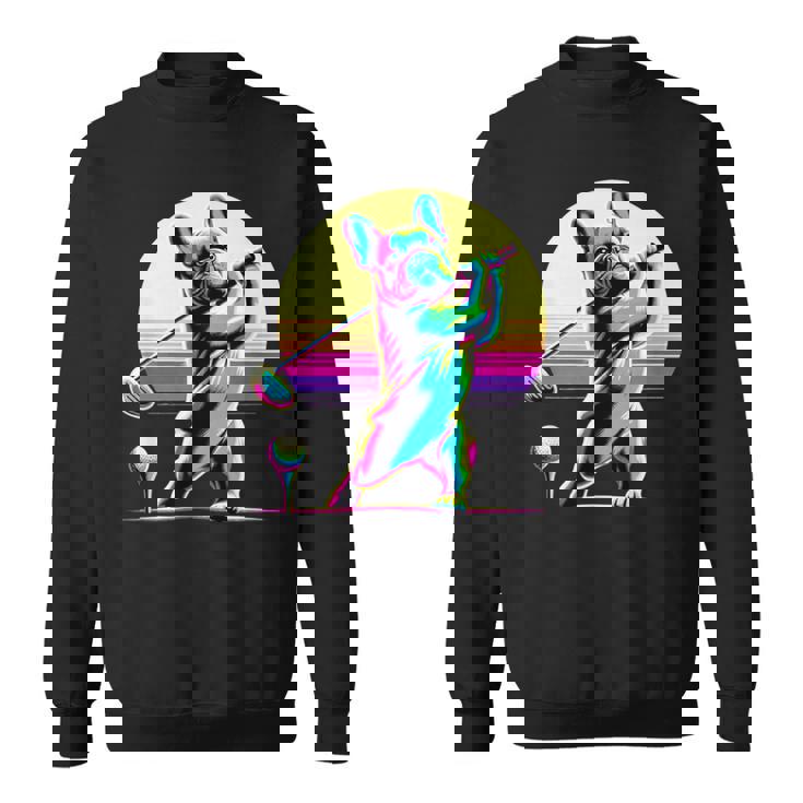 面白いtシャツ フレンチブルドッグ ゴルフ イヌ メンズ 犬 グッズ かわいい おもしろ 面白い 服 ネタ スウェットシャツ