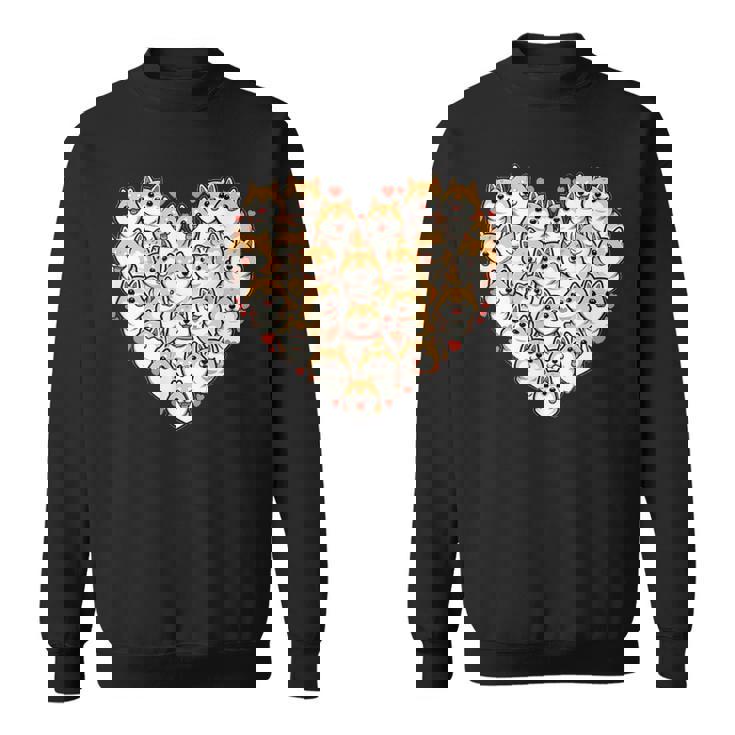 面白いtシャツ 柴犬 ハート イヌ わんこ メンズ 犬好き グッズ かわいい おもしろ 面白い 服 ネタ スウェットシャツ