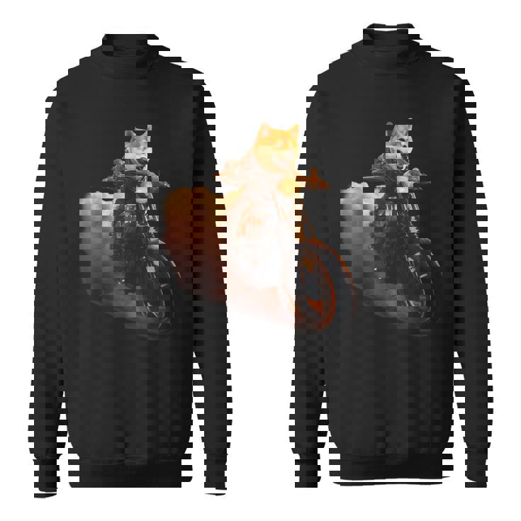 面白いtシャツ 柴犬 バイク イヌ わんこ メンズ 犬好き グッズ かわいい おもしろ 面白い 服 ネタ スウェットシャツ