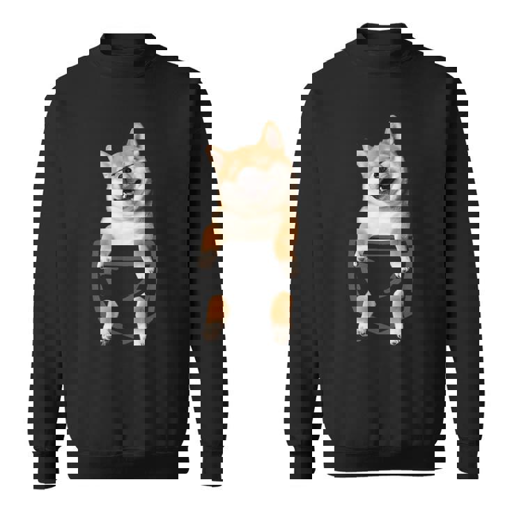 面白いtシャツ 柴犬 ポケット イヌ わんこ メンズ 犬好き グッズ かわいい おもしろ 面白い 服 ネタ スウェットシャツ