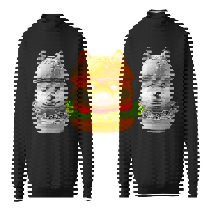 面白いtシャツ 柴犬 犬 イヌ ハンバーガー メンズ 犬好き グッズ かわいい おもしろ 面白い 服 ネタ スウェットシャツ